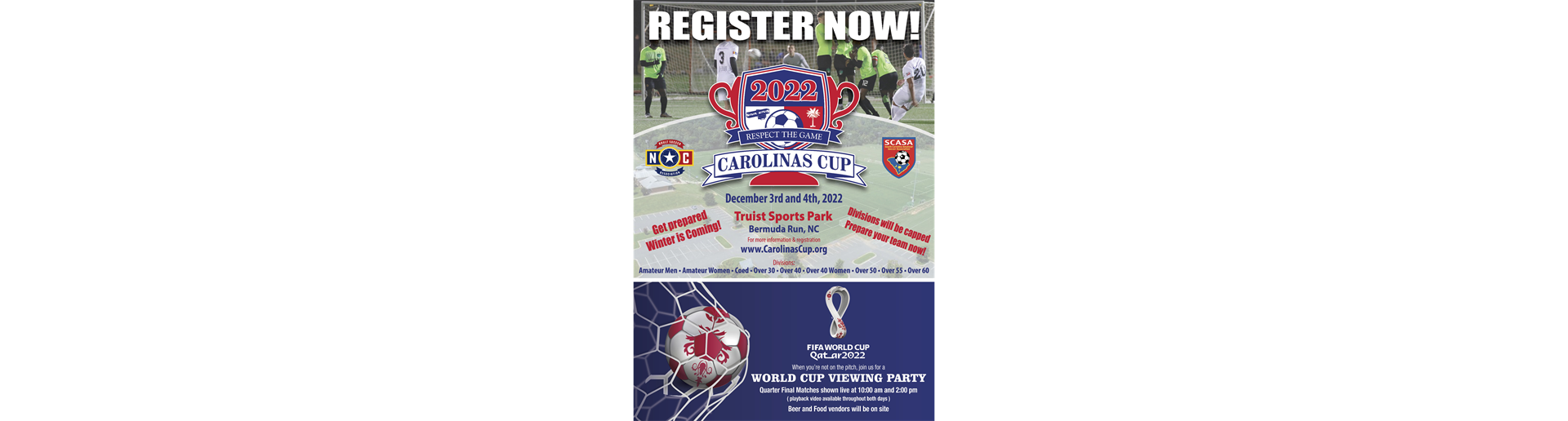 Carolinas Cup Registration is OPEN